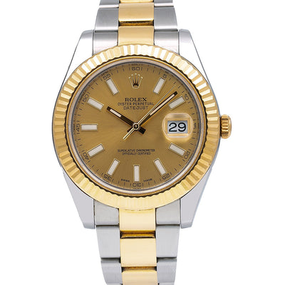 Rolex Datejust II 116333 41MM Champagne Dial With Two Tone Oyster Bracelet