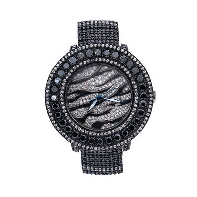 Fancy Black Diamond Automatic Watch