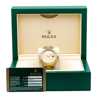 Rolex Datejust II 116333 41MM Champagne Dial With Two Tone Oyster Bracelet