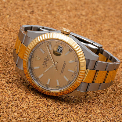 Rolex Datejust II 116333 41MM Champagne Dial With Two Tone Oyster Bracelet