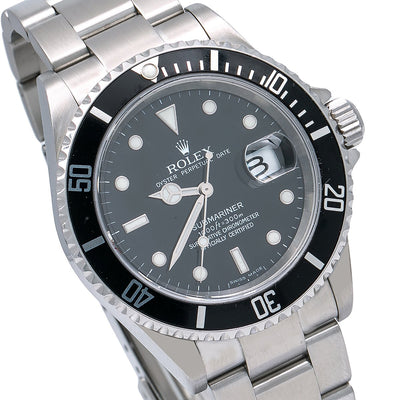 Rolex Submariner Date 16610T 40MM Black Dial With Stainless Steel Oyster Bracelet