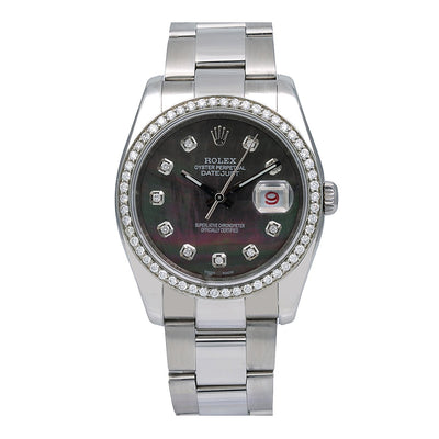 Rolex Datejust Diamond Watch, 116200 36mm, Mother of Pearl Dial With 1.20 CT Diamonds