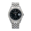 Rolex Datejust Diamond Watch, 16014 36mm, Black Dial With 2.85 CT Diamonds