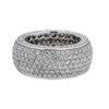 14K White Gold Ladies Wedding Band With 6.75 CT Diamonds