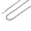 Men's 10K White Gold Hollow Rope Chain