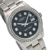 Rolex Oyster Perpetual Diamond Watch, Date 15000 34mm, Black Diamond Dial With 1.05 CT Diamonds