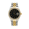 Rolex Datejust Diamond Watch, 16013 36mm, Black Dial With 1.10 CT Diamonds