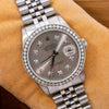 Rolex Datejust Diamond Watch, 16014 36mm, Silver Diamond Dial With 1.20 CT Diamonds