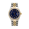 Rolex Datejust Diamond Watch, 16013 36mm, Blue Diamond Dial With 1.20 CT Diamonds