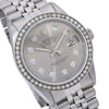 Rolex Datejust Diamond Watch, 16014 36mm, Silver Diamond Dial With 1.20 CT Diamonds