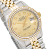 Rolex Datejust Diamond Watch, 16013 36mm, Champagne Diamond Dial With 1.20 CT Diamonds