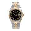 Rolex Datejust Diamond Watch, 16013 36mm, Black Diamond Dial With 1.20 CT Diamonds