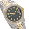 Rolex Datejust Diamond Watch, 16013 36mm, Black Diamond Dial With 1.20 CT Diamonds