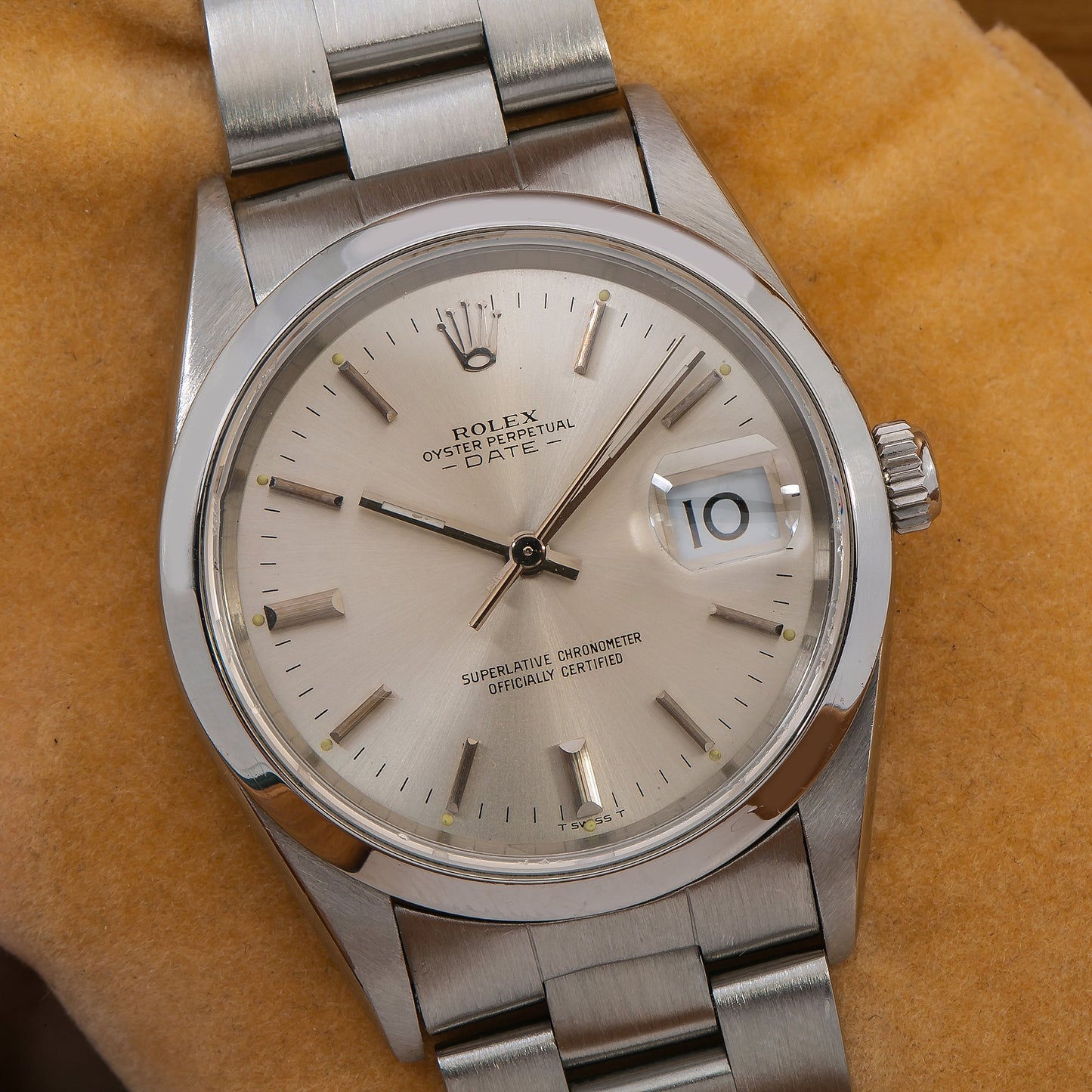 Rolex Oyster Perpetual Date 34MM Silver Dial With Stainless Steel Oyster Bracelet
