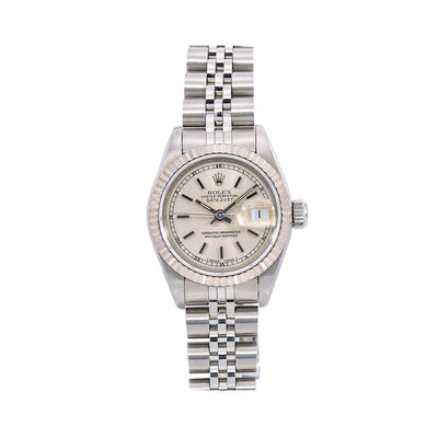 Rolex Lady-Datejust 69174 26MM Silver Dial With Stainless Steel Jubilee Bracelet