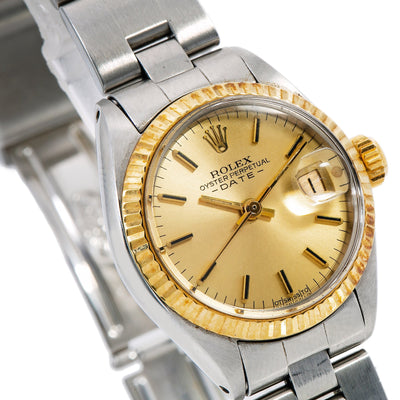 Rolex Lady-Datejust 6917 26MM Champagne Dial With Stainless Steel Oyster Bracelet