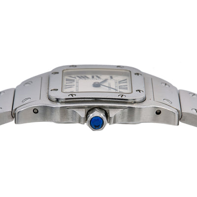 Cartier Santos Galbée W20056D6 24MM White Dial With Stainless Steel Bracelet