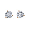 Small 14K Yellow Gold  Unisex  Round Shaped  Diamond Earrings