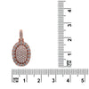 Men's 14K Rose Gold Round Pendant with 1.85 CT Diamonds