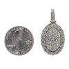 Men's 14K white Gold Round Pendant with 1.85 CT Diamonds