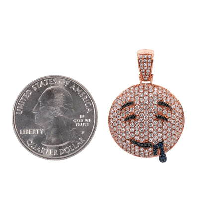 14k Rose Gold Pendant with 2.7 Ct Diamonds