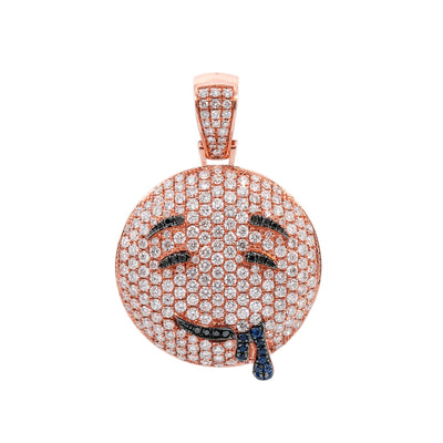 14k Rose Gold Pendant with 2.7 Ct Diamonds