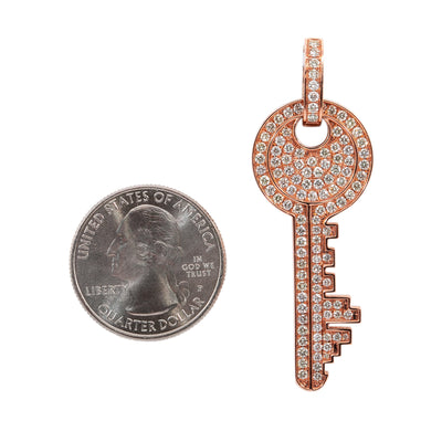 14K Rose Gold Pendant with 1.67 CT Diamonds