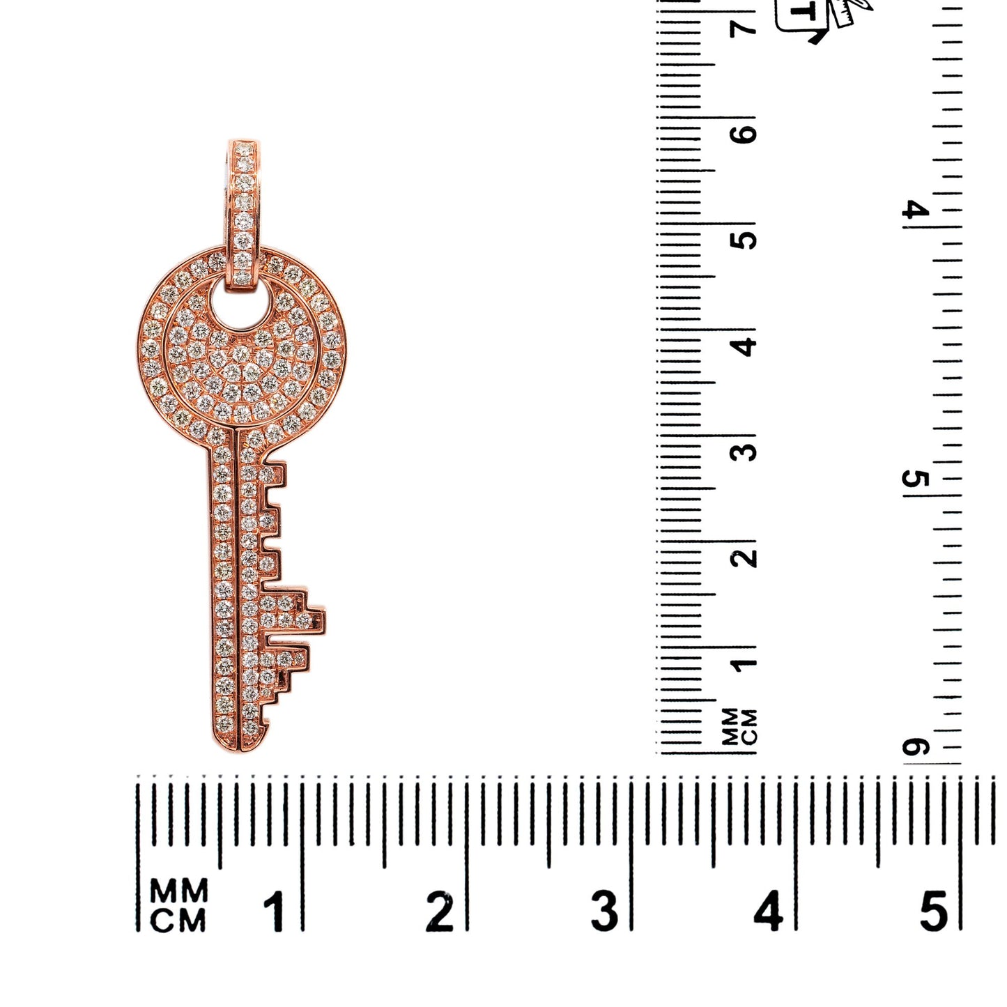 14K Rose Gold Pendant with 1.67 CT Diamonds