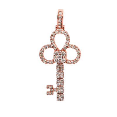 14K Rose Gold Pendant with 1.85 CT Diamonds