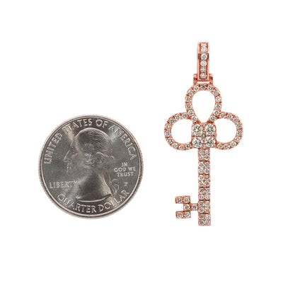 14K Rose Gold Pendant with 1.20 CT Diamonds