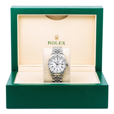 Rolex Oyster Perpetual Date 1500 34MM White Dial With Stainless Steel Jubilee Bracelet