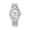 Rolex Datejust Diamond Watch, 31mm, Silver DiamondRoman Numeral Dial, White Gold Bracelet With 1.05 CT Diamonds