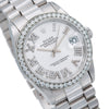 Rolex Datejust Diamond Watch, 31mm, Silver DiamondRoman Numeral Dial, White Gold Bracelet With 1.05 CT Diamonds