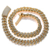 14K Yellow Gold Men's Cuban Chain With 37.86 CT Diamonds