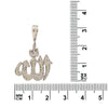 Men's 14K White Gold "Allah" Pendant with 1.45 CT Diamonds