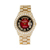 Rolex Day-Date Diamond Watch, 18078 36mm, Red Diamond Dial With 23.75 CT Diamonds