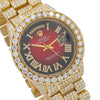 Rolex Day-Date Diamond Watch, 18078 36mm, Red Diamond Dial With 23.75 CT Diamonds