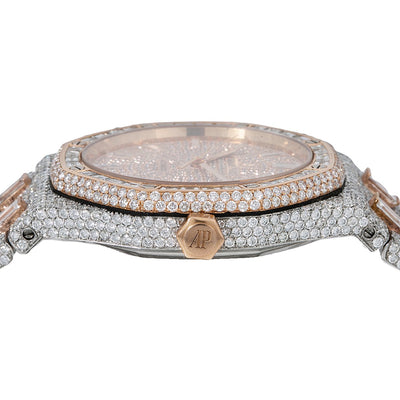 Audemars Piguet Royal Oak Self Winding 15400SR 44MM Rose Gold Diamond Dial With 32.75 CT Diamonds