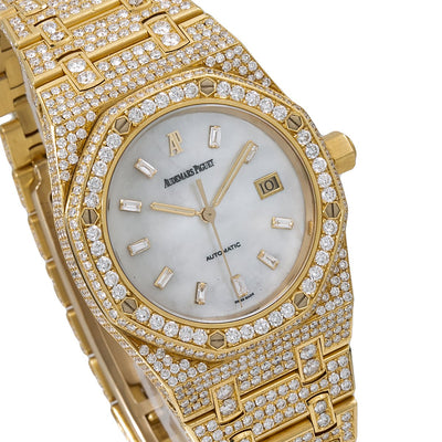 Audemars Piguet Royal Oak 15000ST 33MM Silver Diamond Dial With 13.75 CT Diamonds