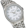 Rolex Datejust Diamond Watch, 16000 36mm, White Diamond Dial With 1.40 CT Diamonds