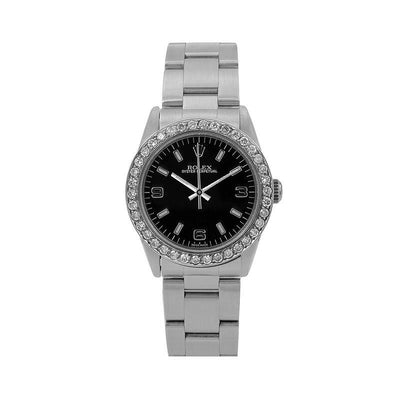 Rolex Oyster Perpetual Lady Date 69240 26MM Black Dial With Stainless Steel Jubilee Bracelet