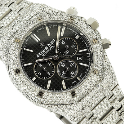 Audemars Piguet Royal Oak Chronograph 26331ST 41mm Black Dial With 23.75 CT Diamonds