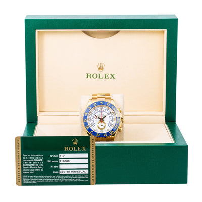 Rolex Yacht-Master II 116688 44MM White Dial With Yellow Gold Oyster Bracelet