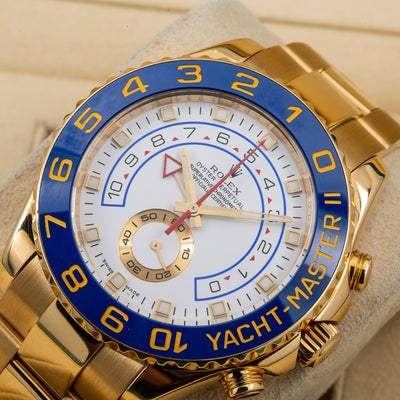 Rolex Yacht-Master II 116688 44MM White Dial With Yellow Gold Oyster Bracelet