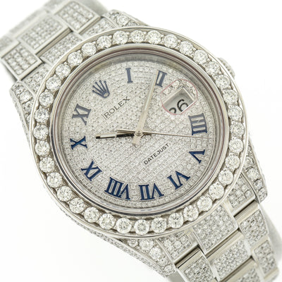 Rolex Datejust II Diamond Watch, 116300 41mm, Stainless Steel 15CT Diamonds