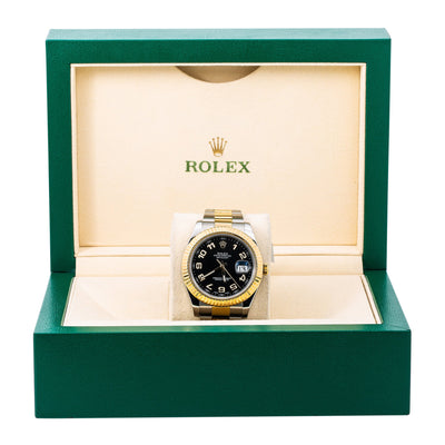 Rolex Datejust II 116333 Black Dial 41MM With Two Tone Oyster Bracelet