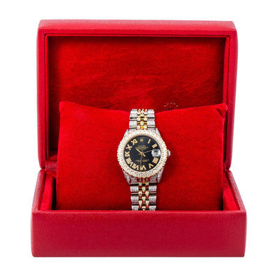 Rolex Datejust Diamond Watch, 31mm, Black Diamond Dial Jubilee Diamond Bracelet With 10.2 Carat Diamonds