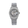 Rolex Datejust Diamond Watch, 31mm, Silver DiamondDial With Stainless Steel Diamond Bracelet Total Of 12ct Diamonds