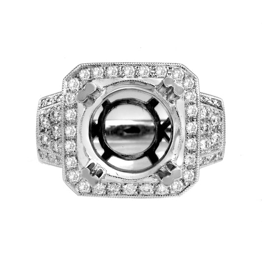 18K White Gold BJ6336R3 Women's Ring With 1.36 CT Diamonds