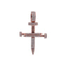 14K Rose Gold Unisex Cross Shaped Pendant